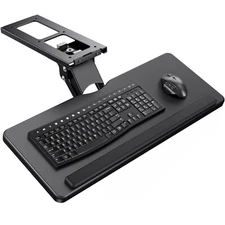 ErGear Keyboard Tray Under Desk, Height Adjustable Mouse & Keyboard Tray