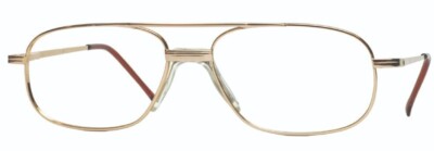 M'EYE GENERATION RAY MEN'S EYEGLASSES 55-16-145 GOLD W/ SOFT CASE