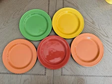 Retro 5 Set of Steelite International Small Multicolor Plates - Rare Find!