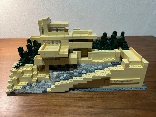 Vormontiertes Lego 21005 Fallingwater mit Anleitung Architecture Frank Lloyd Wright