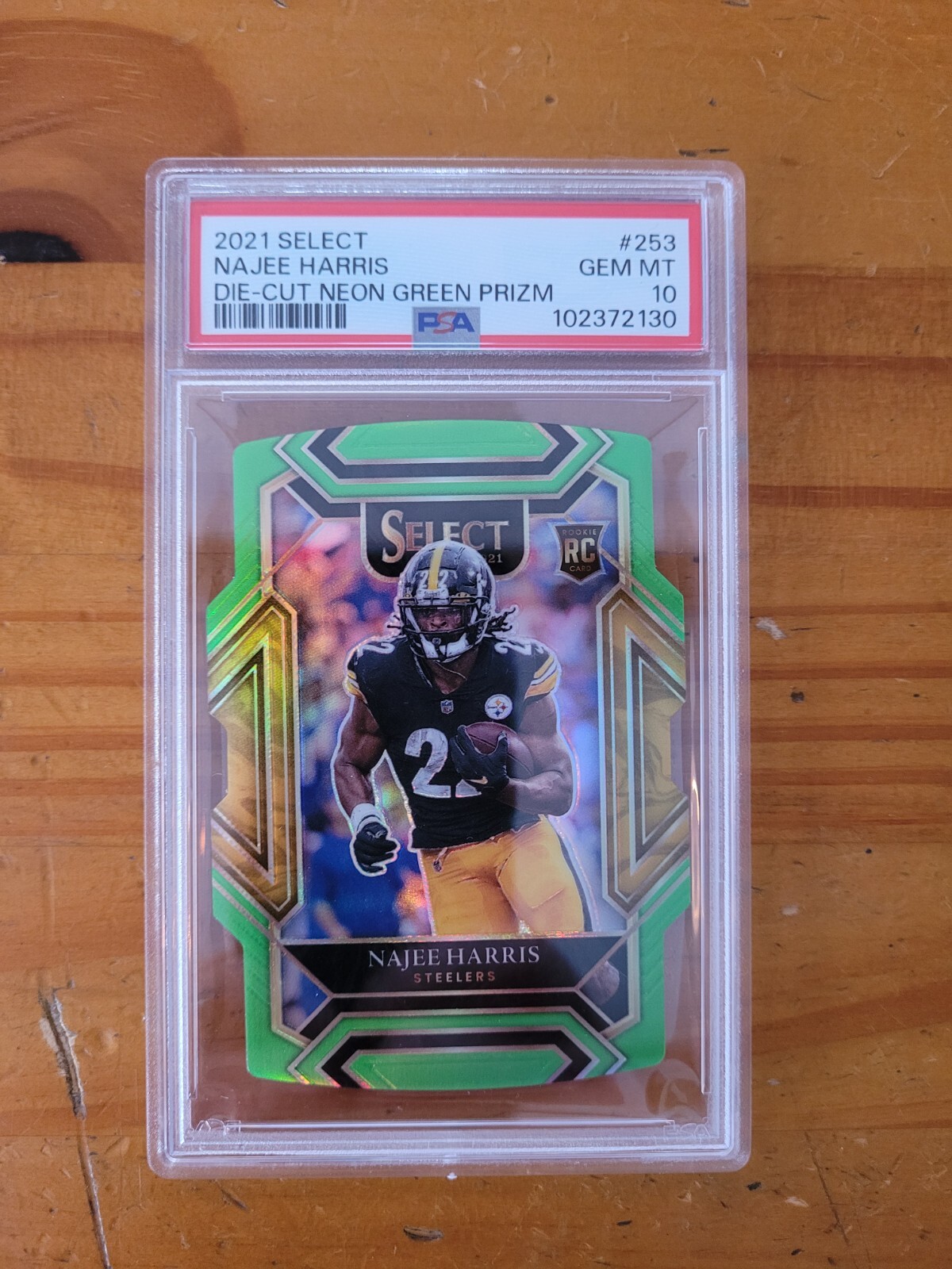 2021 Select Die-Cut Neon Green Prizm #253 Najee Harris Rookie PSA 10 Gem 77/349