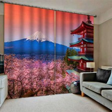 Blue Series Nice Lake Water Layers Printing 3D Blockout Curtains Fabric Window