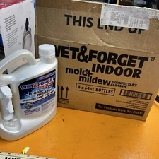 Case Lot Of 4 New Wet & Forget Indoor Mold & Mildew Cleaner 64 Fl. Oz. 802064
