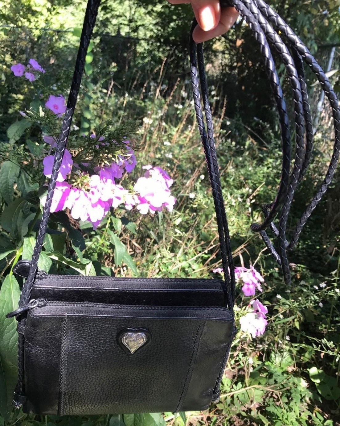 PONY Borsa a tracolla BRIGHTON CUORE romantica vittoriana doppia cerniera superiore *