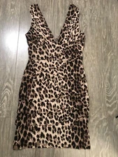 Twenty One Animal Print Cheetah Mini Dress Small Used