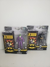 DC Comics Batman 4" Batman And Joker Figure with 3 Mystery Accessories Lot NIB