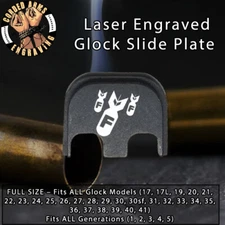 F- Bombs -Glock Rear Slide Plate Back Plate for Full Sized Glocks Gen 1-5