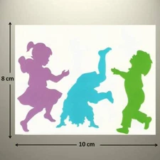 Mrs Grossman's Sticker - CHILDREN SILHOUETTES PURPLE, BLUE, GREEN  UP TO 20% OFF