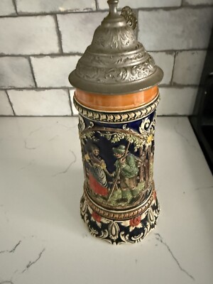 Vintage Germany Musical Beer Stein ''Auf Der Alm  works