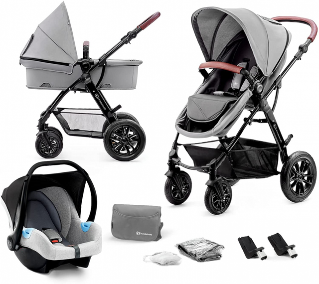 Poussette Pour Bebe Kinderkraft 0 22 Kg 3 En 1 Gris A Achetez Sur Ebay
