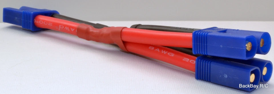 Ultra Duty: EC5 Parallel (2 Male / 1 Female) Lipo Adapter with 10CM 8awg Wire - Image 4 of 4