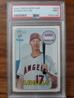 2018 TOPPS HERITAGE SHOHEI OHTANI ROOKIE #600 PSA 9!