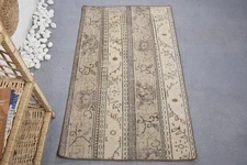 Decorative Rug, Moroccan Beige and Brown 2.5x4.1 ft