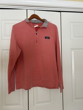 L.L.Bean Men's Comfort Stretch Performance Piqu  Quarter-Zip Pullover light ORG