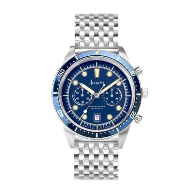 Accurist Dive Windmere Blue Chronograph Uhr Modell 72004
