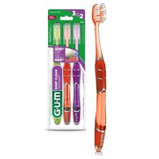 Deep Clean Toothbrush, Compact Soft, 3 Pack, Extra Fine Bristles for Sensitive T