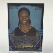 2003-04 Bowman Signature #117 George Williams #/1250 NM Card Auto Raptors