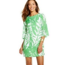 LILLY PULITZER for Target Medium Boom Boom Shift Dress Tropical Leaves Green L