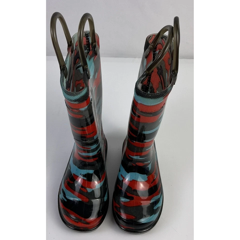 Botas de Lluvia Western Chief Camufladas Iluminadas Niños/Niñas Talla 6 Impermeables Pull On Foto 2 de 4