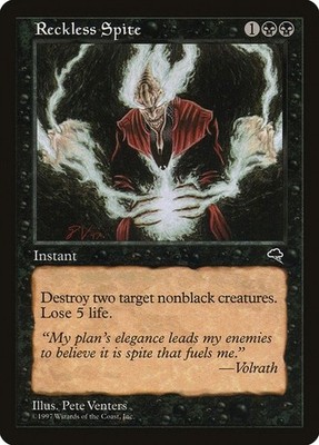 Reckless Spite NM/M Tempest Black Instant Mtg Magic English Regular 