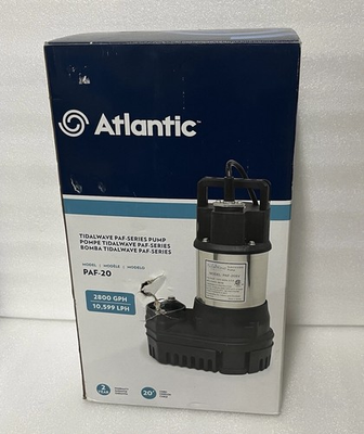 #ad New Atlantic Tidalwave Paf 20 Pond Pump 1 4 Hp PAF 20SV 2800 GPH $339.99