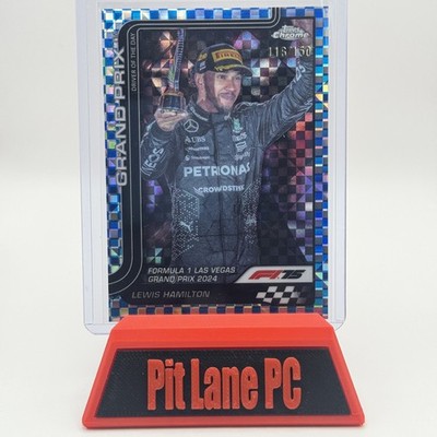 2025 Topps Chrome Formula 1 #143 Lewis Hamilton Blue Checker Flag /150