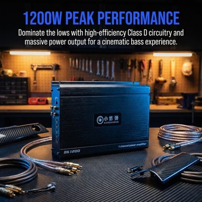 Audio RP-1200.1D 1200W Mono Class D Amplifier with Remote Subwoofer Control