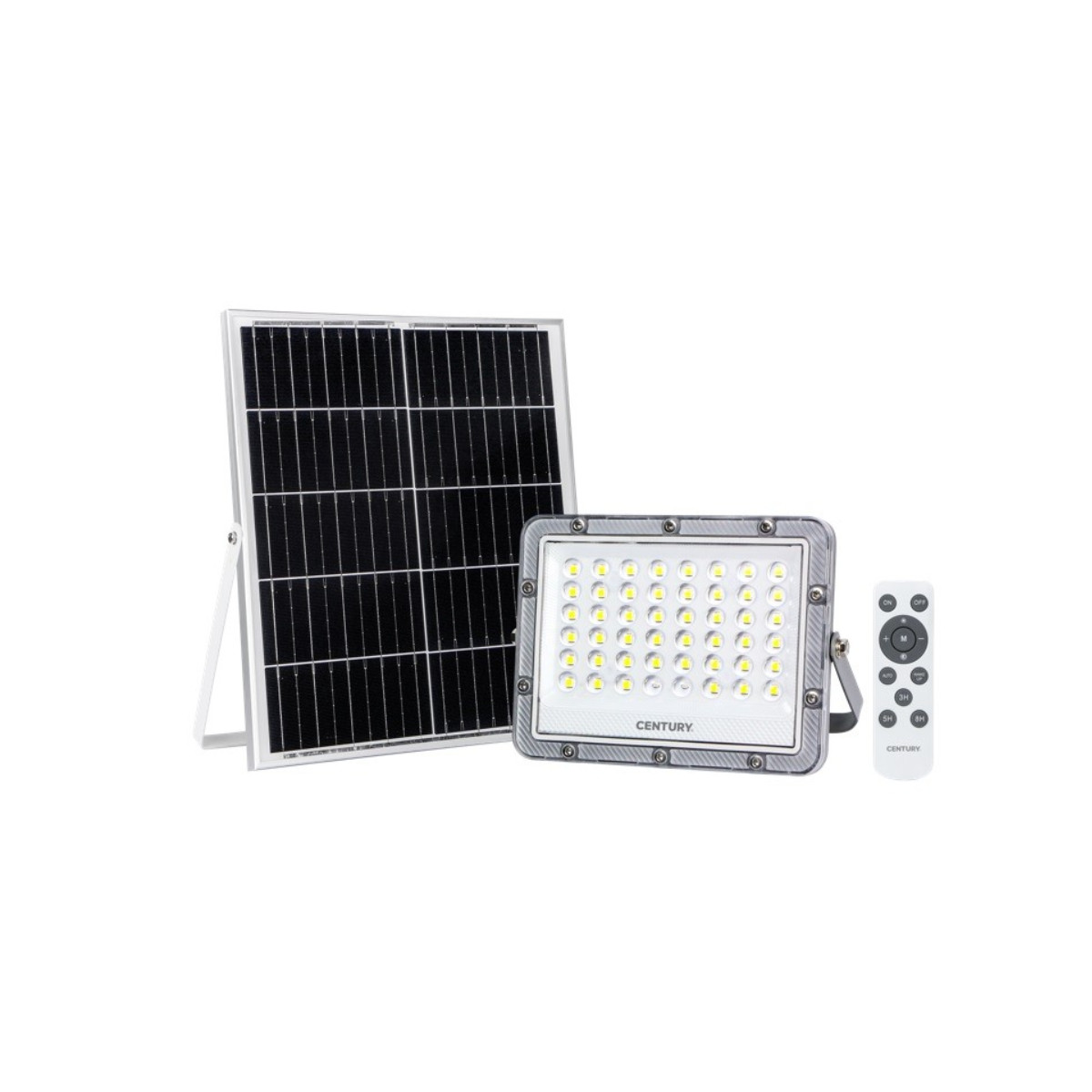 Proiettore Solare Century 100W 4000K: Luce IP65 Senza Fili
