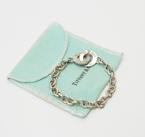 Tiffany and Co. 1837 classic sterling silver interlocking loop lock bracelet