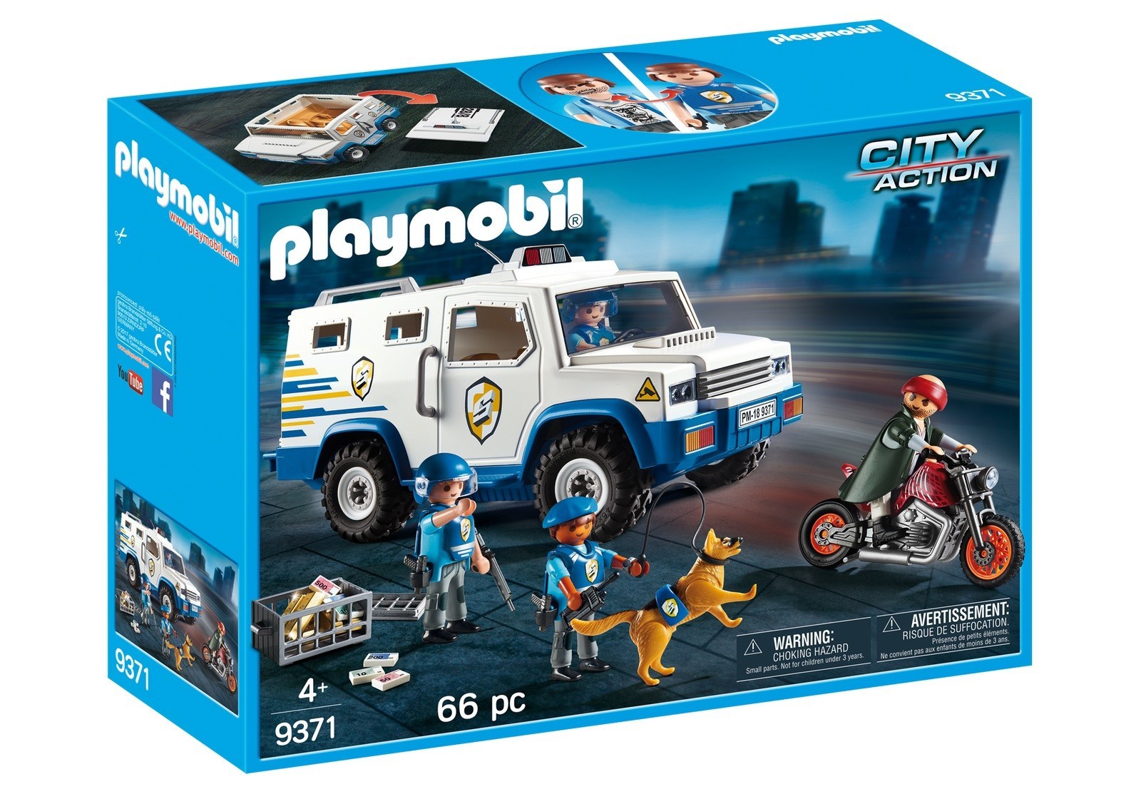 Playmobil City Action Furgon Blindado Transporte dinero 9371 Descatalogado