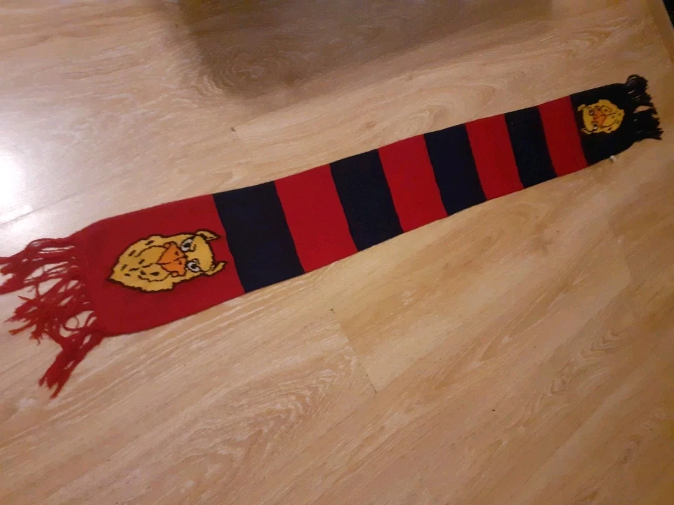 SCIARPA SCARF FOOTBALL CALCIO GENOA BANDE ROSSOBLÙ GRIFONI - Immagine 2 di 2