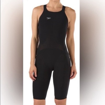 SPEEDO FASTSKIN FS-PRO PURE VALOR KNEESKIN BLACK SZ 27 L SWIMSUIT