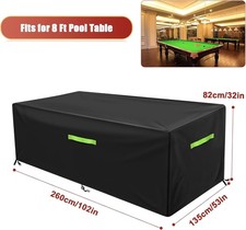 7/8/9 ft Pool Table Cover, Waterproof Billiard Cover Polyester Fabric for Sno...