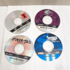 Sega Saturn Console bundle with 2 controllers, 9 games & cables Japan White