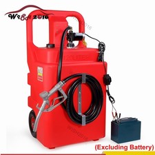 32 Gallon Portable Gasoline Diesel Fuel Tank 12V DC Electric Fuel Transfer Pump