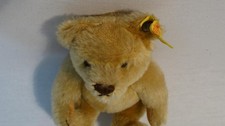 STEIFF ORIGINAL BEAR FULLY JOINTED MOHAIR 22CM 9 INCHES YELLOW TAG IN GIFT BOX