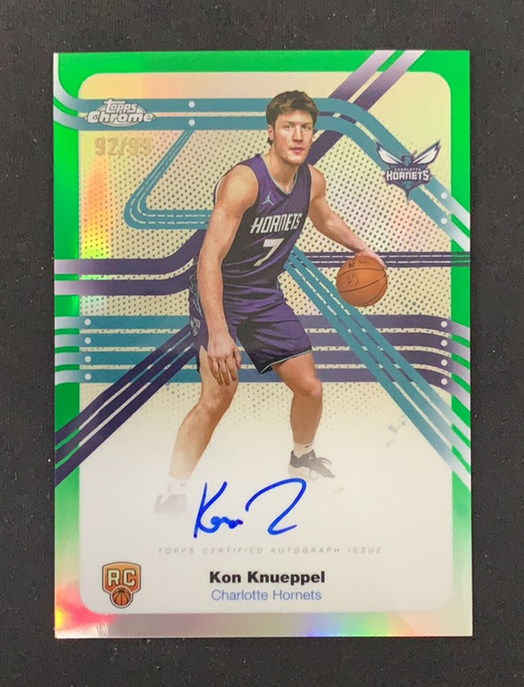 2025-26 Topps Chrome Kon Knueppel Next Stop Signatures Auto RC Rookie Green /99