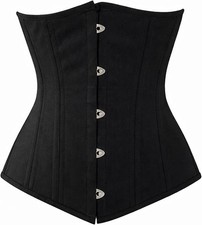 Heavy Duty Double Steel Boned Waist Training Cotton Underbust Corset M92