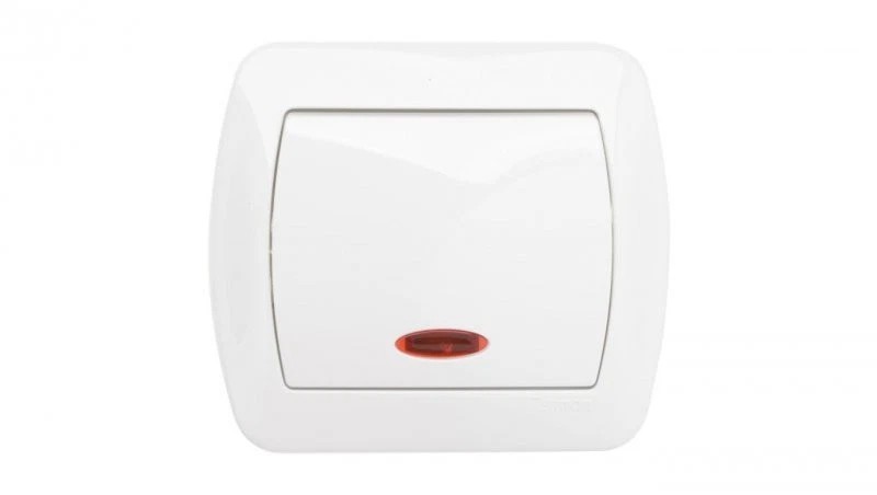 KONTAKT-SIMON Simon Akord Łącznik jednobiegunowy z podświetleniem biały AW1L/11