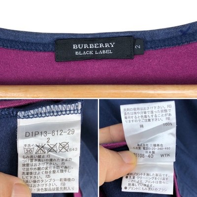 Vintage Burberry Black Label V-Neck Long Sleeve T-Shirt Men