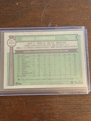 2025 Topps Heritage Baseball JASSON DOMINGUEZ CHROME CARD - Picture 6 of 6