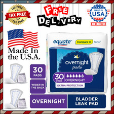 Equate Women's Overnight Incontinence Pads, Extra Protection, 30 Count Free Ship