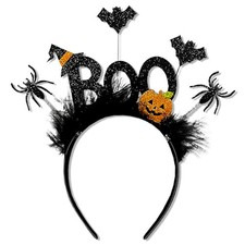 Halloween Headbands for Women BOO Pumpkin Headband Bat Spider Headpiece for H...