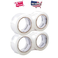 Clear Packaging Tape 4 Pack 1.88" x 60yds Strong Seal for Shipping Mailing Boxes
