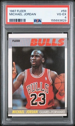 1987 FLEER #59 MICHAEL JORDAN PSA 4