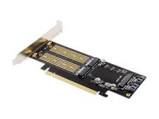 InLine PCI Express x16 to 2x M.2 Card 1x mSATA PCI-Express 7 pin 76660T