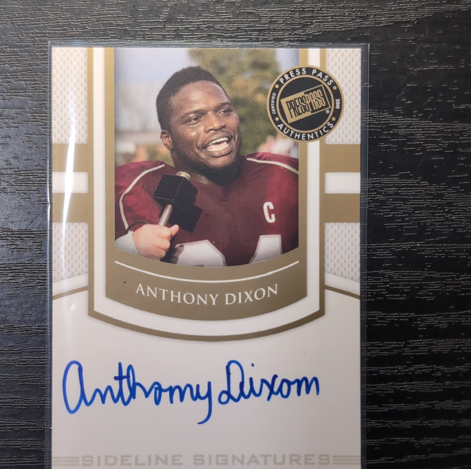 Anthony Dixon Press Pass PE Sideline Signatures #SSAD Sideline Signatures-Black
