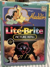 Vintage Disney Aladdin Lite Brite Picture Refill SEALED Milton Bradley