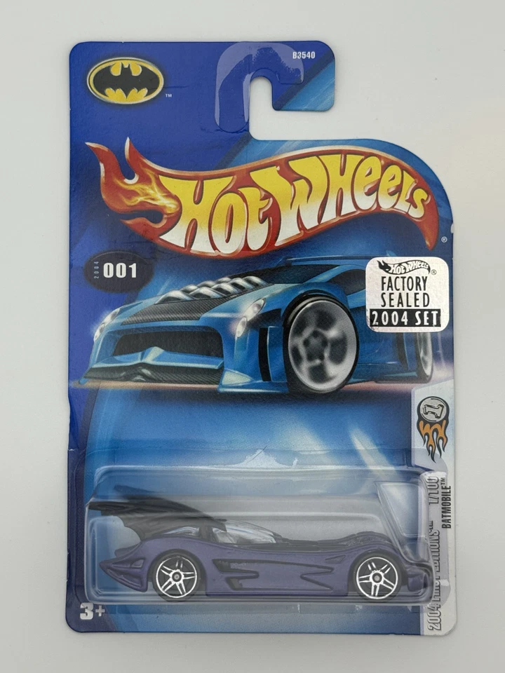 Batimóvil Hot Wheels #001 2004 juego sellado de fábrica primera edición con protector Foto 3 de 3