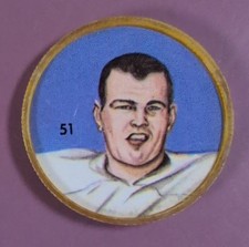 1963 Nalley's CFL Football Coin #51 Dick Easterly Hamilton Tiger-Cats